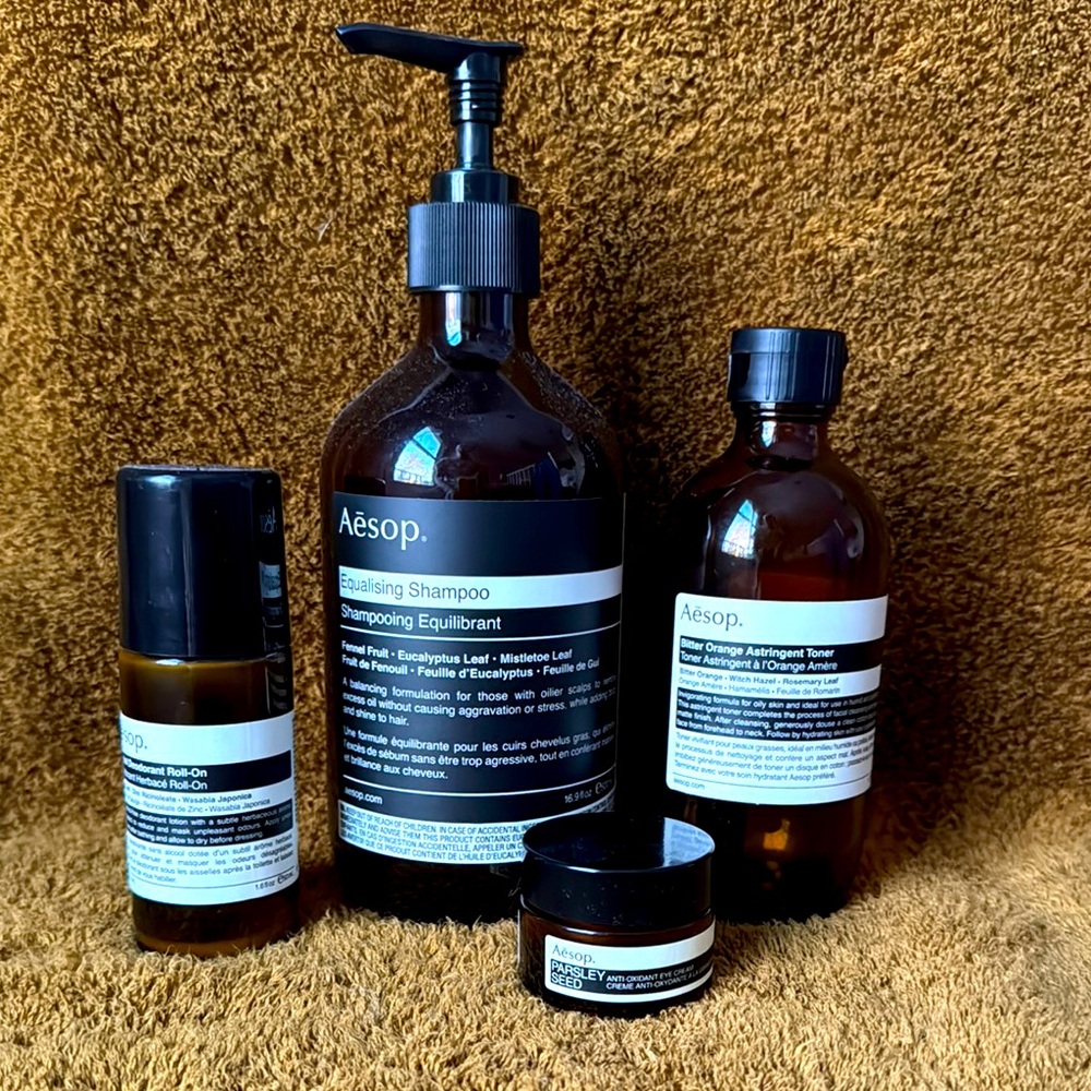 Aesop empty product jars
